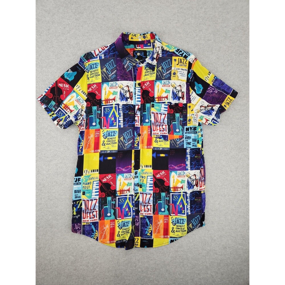 Disney Pixar Soul Movie DVD Music Jazz Hawaiian Shirt Guitar Piano adult SMALL